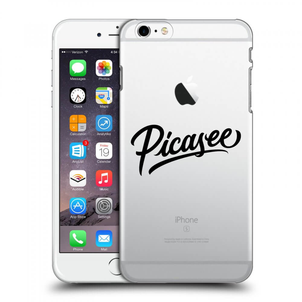 Picasee silikonový průhledný obal pro Apple iPhone 6 Plus/6S Plus - Picasee - old logo - black