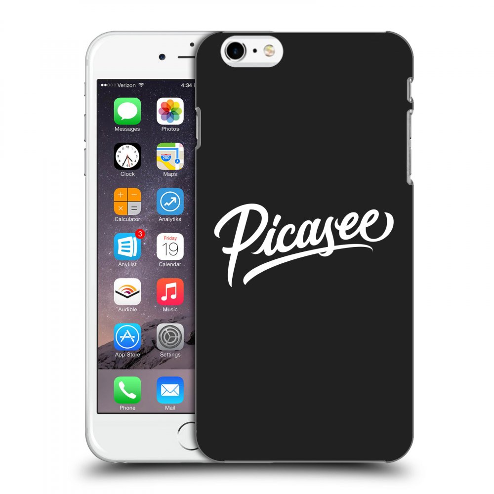 Picasee silikonový černý obal pro Apple iPhone 6 Plus/6S Plus - Picasee - old logo - white