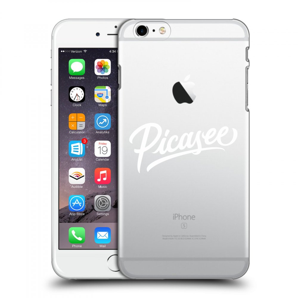Picasee silikonový průhledný obal pro Apple iPhone 6 Plus/6S Plus - Picasee - old logo - white