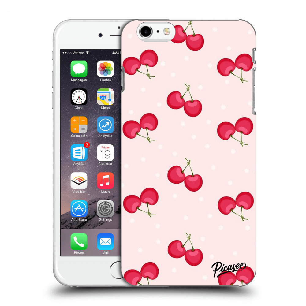 Picasee silikonový černý obal pro Apple iPhone 6 Plus/6S Plus - Cherries