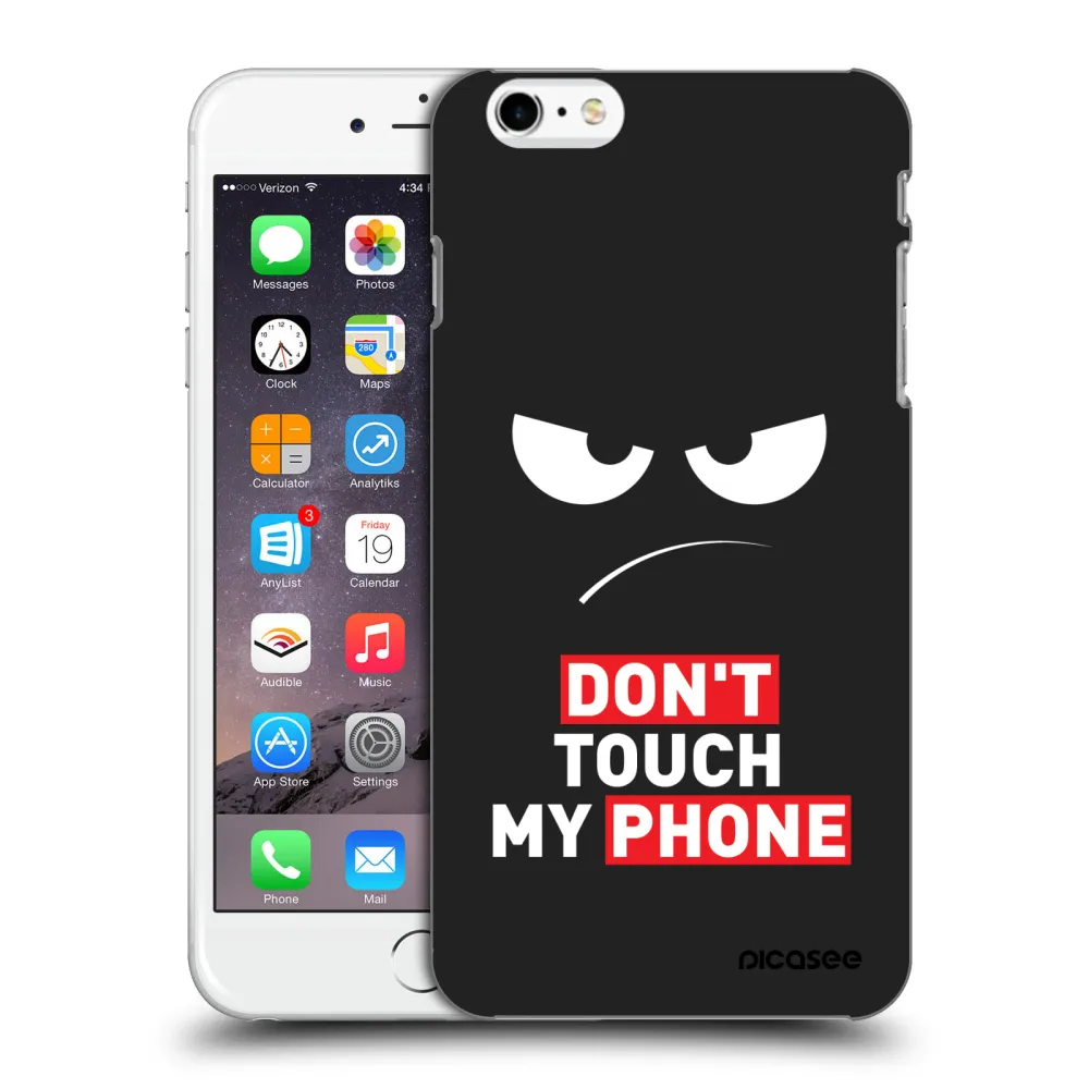 Picasee silikonový černý obal pro Apple iPhone 6 Plus/6S Plus - Angry Eyes - Transparent