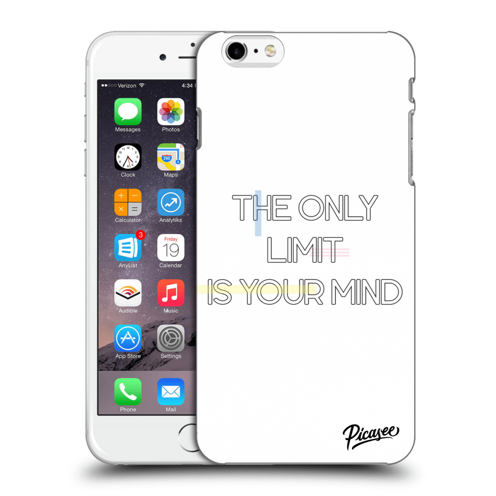 Picasee silikonový černý obal pro Apple iPhone 6 Plus/6S Plus - The only limit is your mind