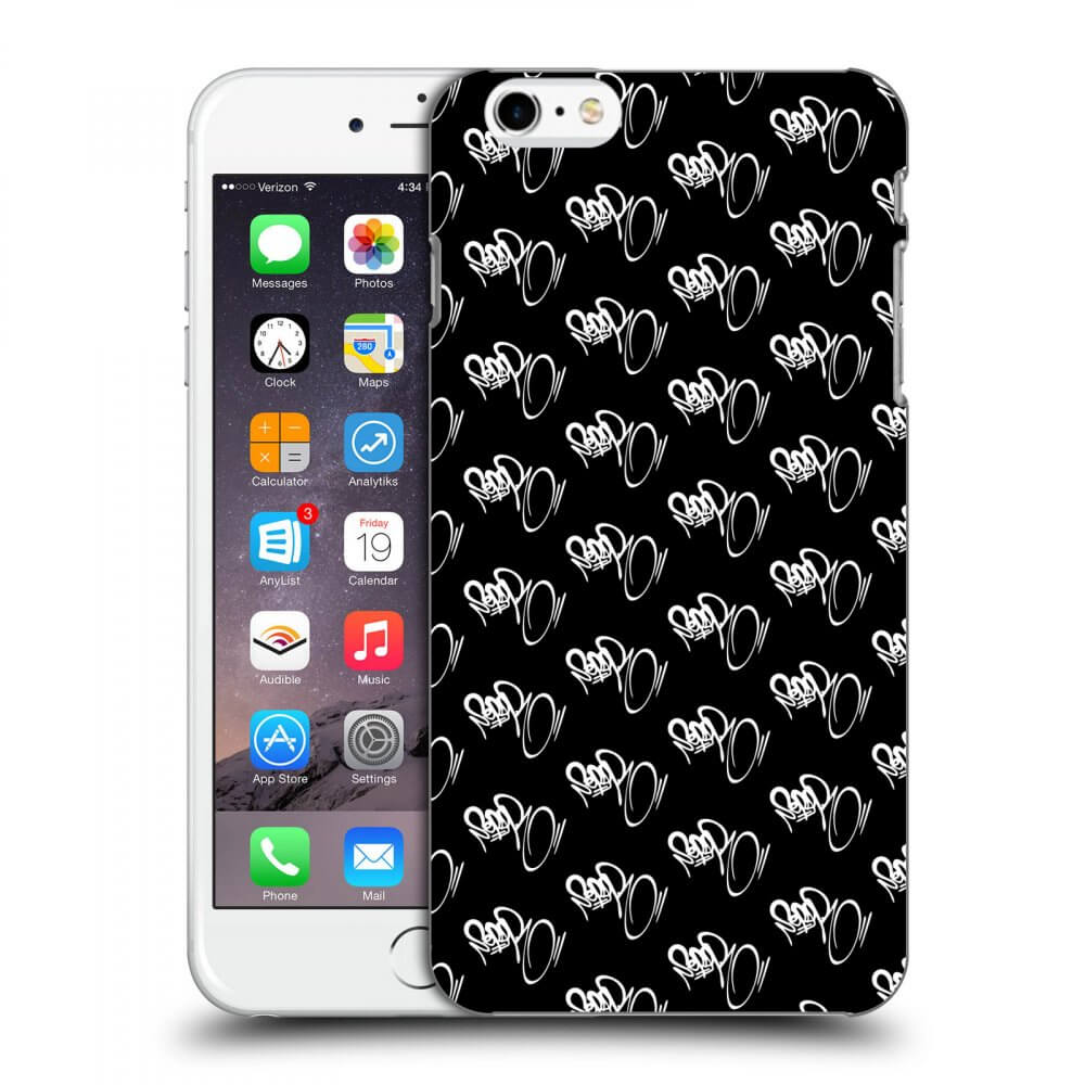 Picasee silikonový černý obal pro Apple iPhone 6 Plus/6S Plus - Separ - White On Black