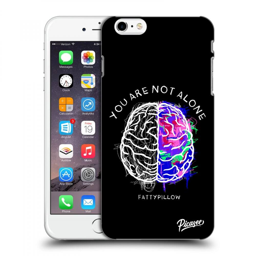 Picasee silikonový černý obal pro Apple iPhone 6 Plus/6S Plus - Brain - White