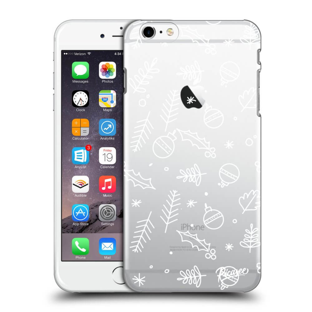 Picasee silikonový průhledný obal pro Apple iPhone 6 Plus/6S Plus - Mistletoe