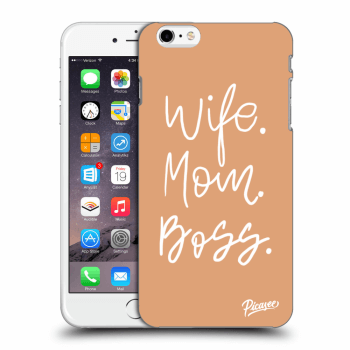 Picasee silikonový černý obal pro Apple iPhone 6 Plus/6S Plus - Boss Mama