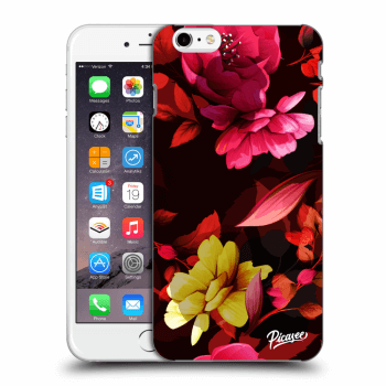 Picasee silikonový černý obal pro Apple iPhone 6 Plus/6S Plus - Dark Peonny