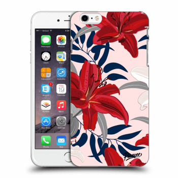 Picasee silikonový černý obal pro Apple iPhone 6 Plus/6S Plus - Red Lily
