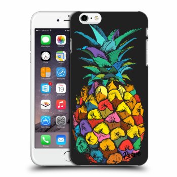 Picasee silikonový černý obal pro Apple iPhone 6 Plus/6S Plus - Pineapple