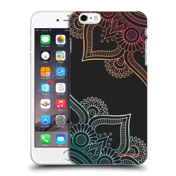 Picasee silikonový černý obal pro Apple iPhone 6 Plus/6S Plus - Květinový vzor