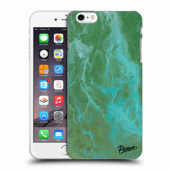Picasee silikonový černý obal pro Apple iPhone 6 Plus/6S Plus - Green marble