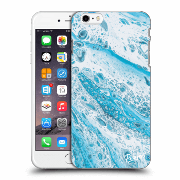 Picasee silikonový průhledný obal pro Apple iPhone 6 Plus/6S Plus - Blue liquid