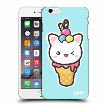 Picasee silikonový černý obal pro Apple iPhone 6 Plus/6S Plus - Ice Cream Cat