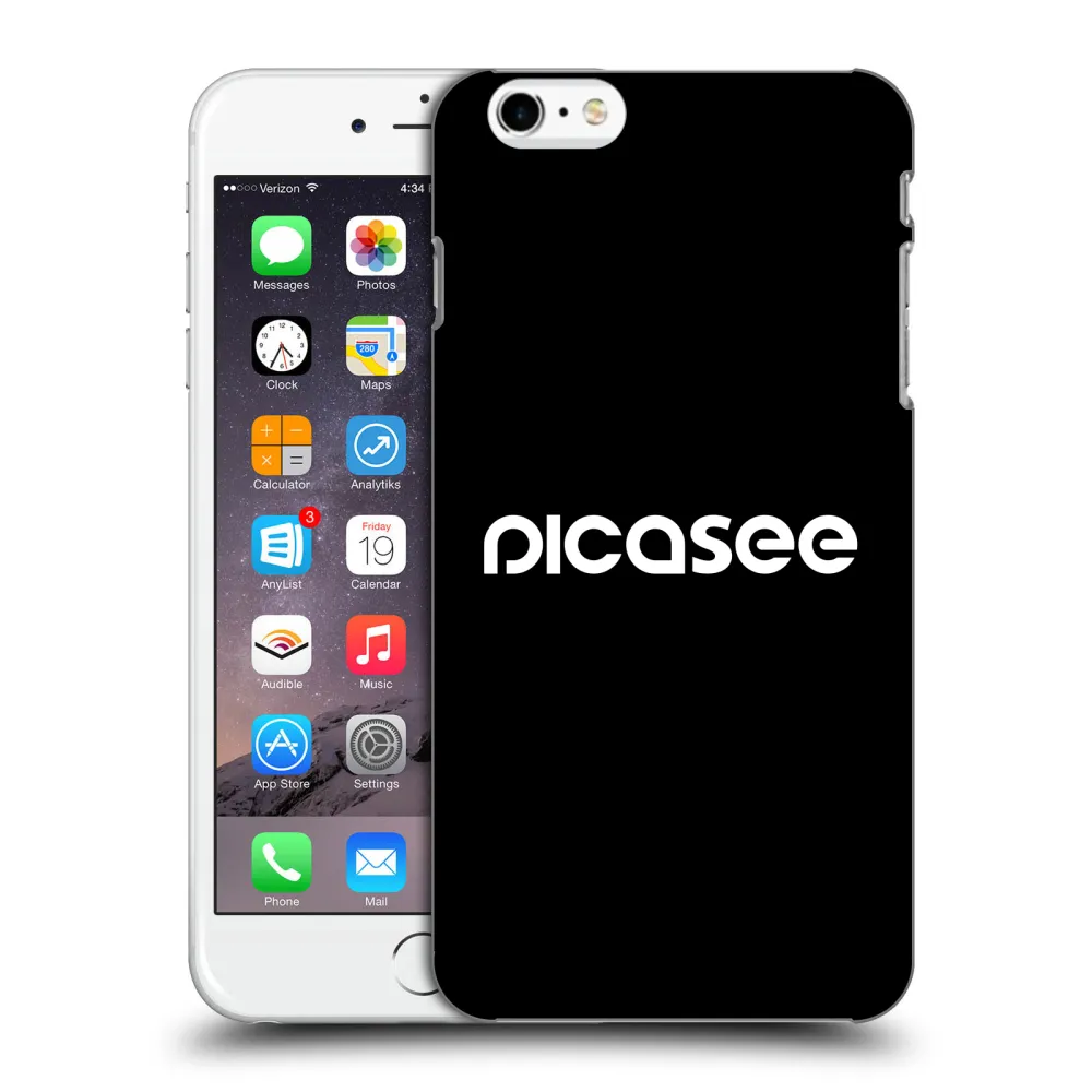Picasee silikonový černý obal pro Apple iPhone 6 Plus/6S Plus - Picasee - new logo - white