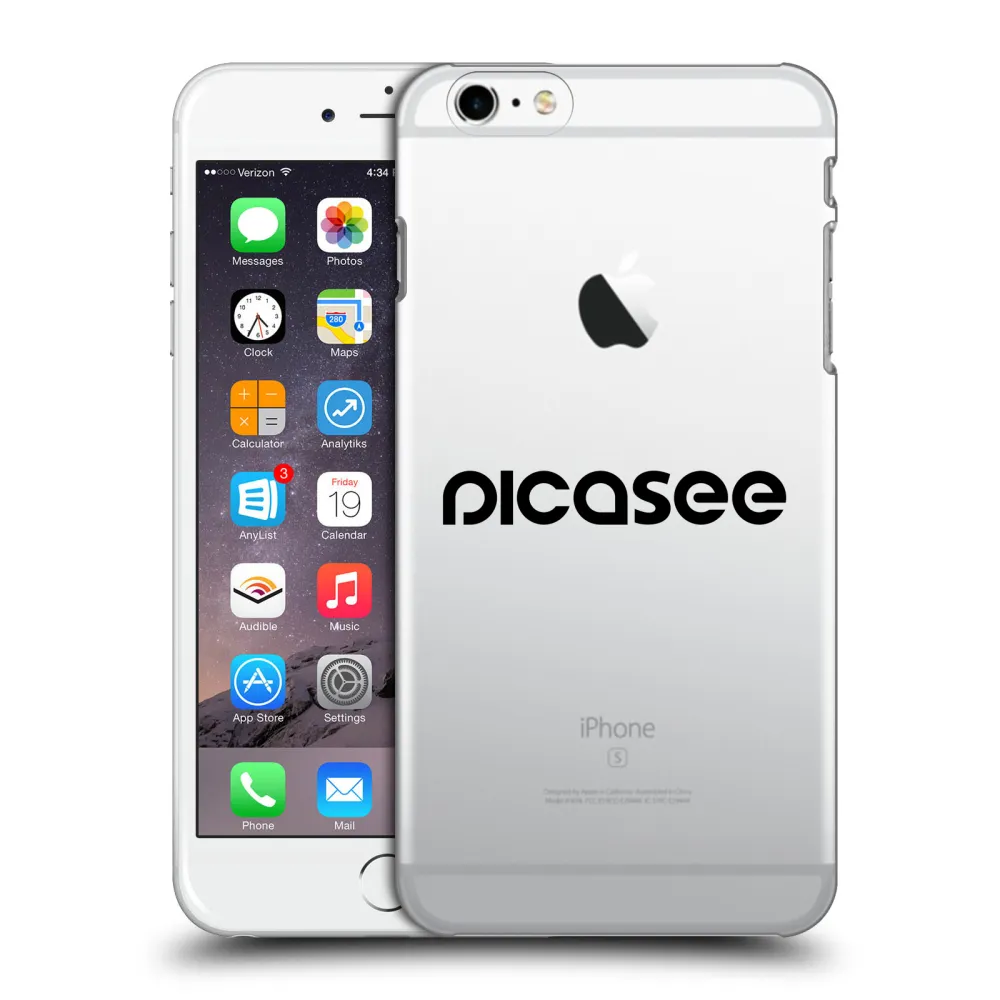 Picasee silikonový průhledný obal pro Apple iPhone 6 Plus/6S Plus - Picasee - new logo - black