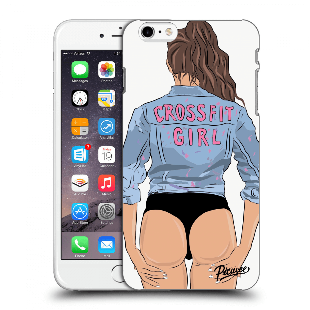 Picasee silikonový průhledný obal pro Apple iPhone 6 Plus/6S Plus - Crossfit girl - nickynellow