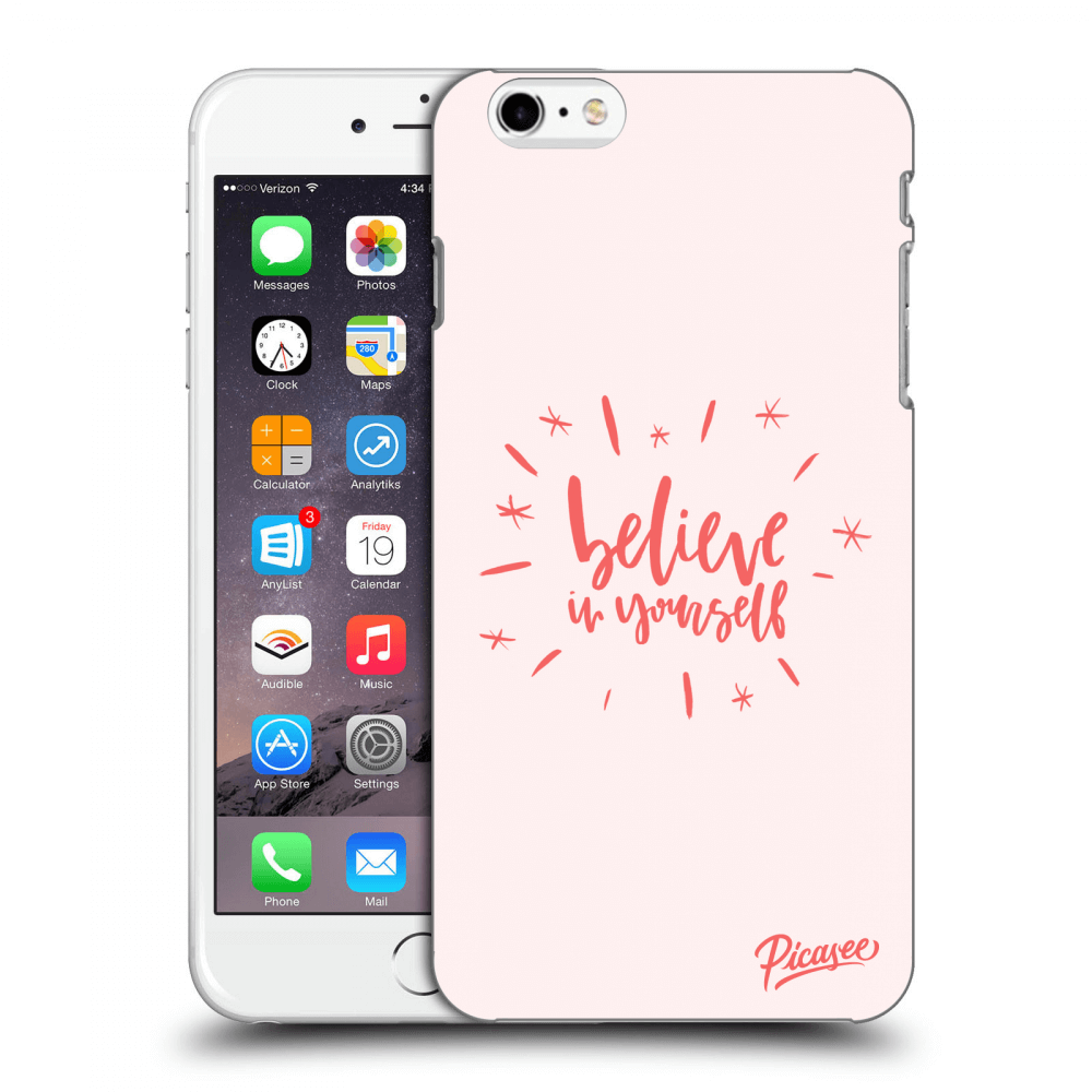 Picasee silikonový černý obal pro Apple iPhone 6 Plus/6S Plus - Believe in yourself