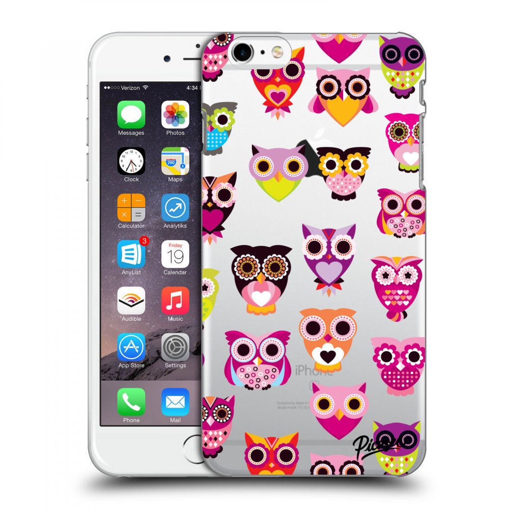 Picasee silikonový průhledný obal pro Apple iPhone 6 Plus/6S Plus - Owls