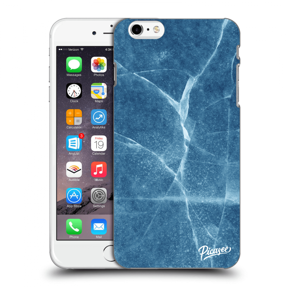 Picasee silikonový černý obal pro Apple iPhone 6 Plus/6S Plus - Blue marble