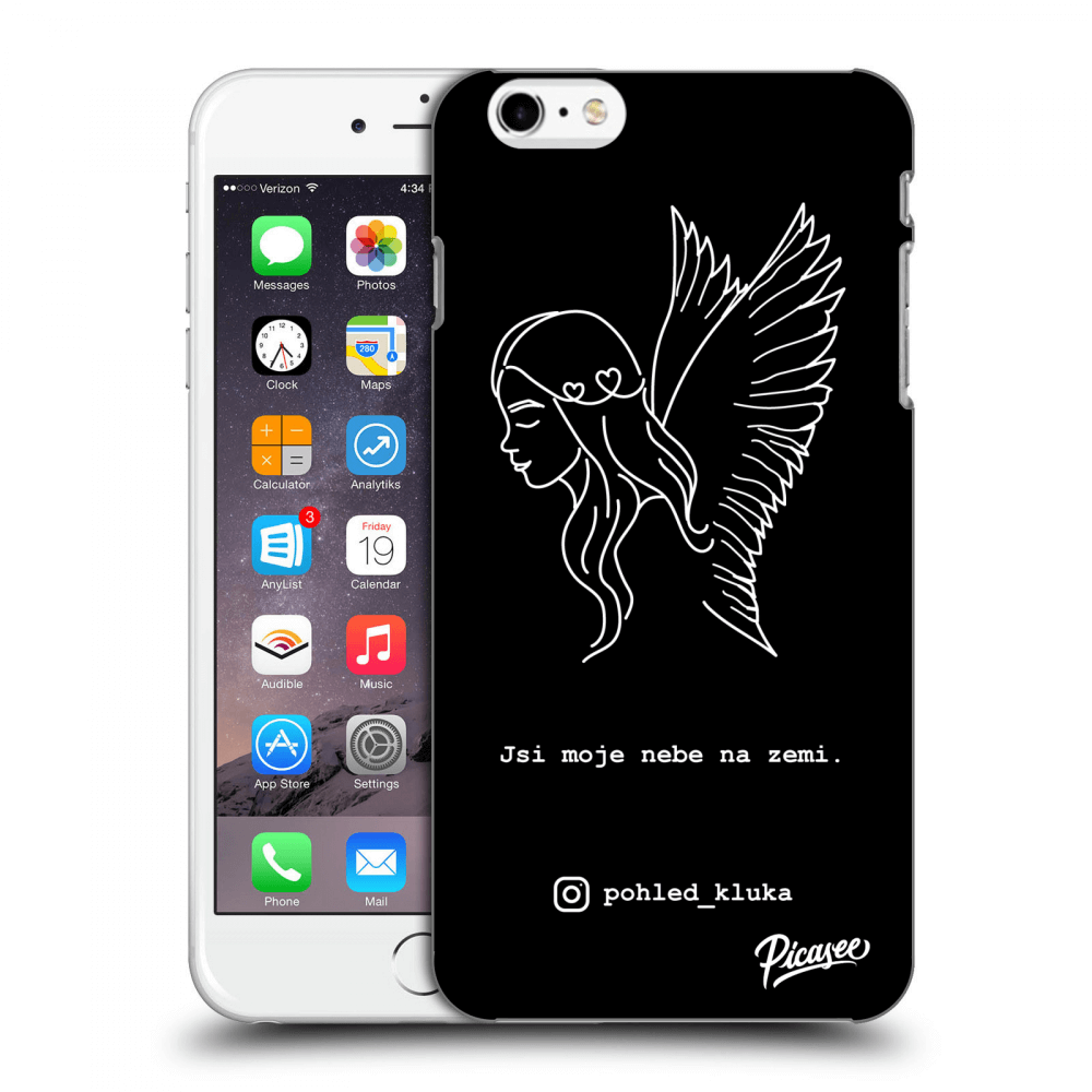 Picasee silikonový černý obal pro Apple iPhone 6 Plus/6S Plus - Heaven White