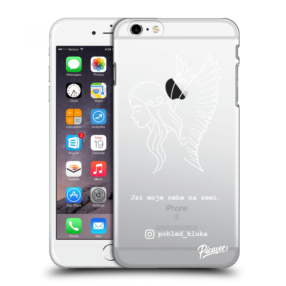 Picasee silikonový průhledný obal pro Apple iPhone 6 Plus/6S Plus - Heaven White