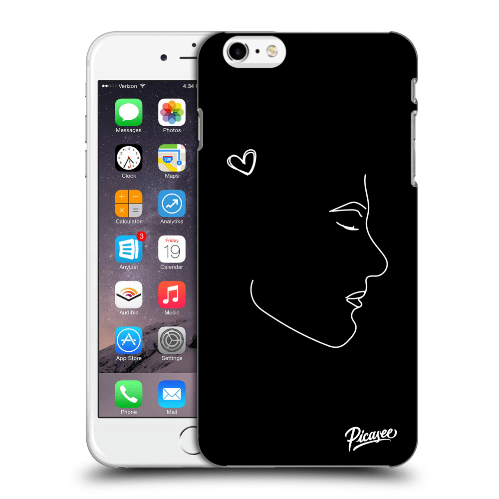 Picasee silikonový černý obal pro Apple iPhone 6 Plus/6S Plus - Couple boy White