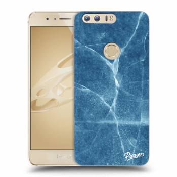 Picasee silikonový průhledný obal pro Honor 8 - Blue marble