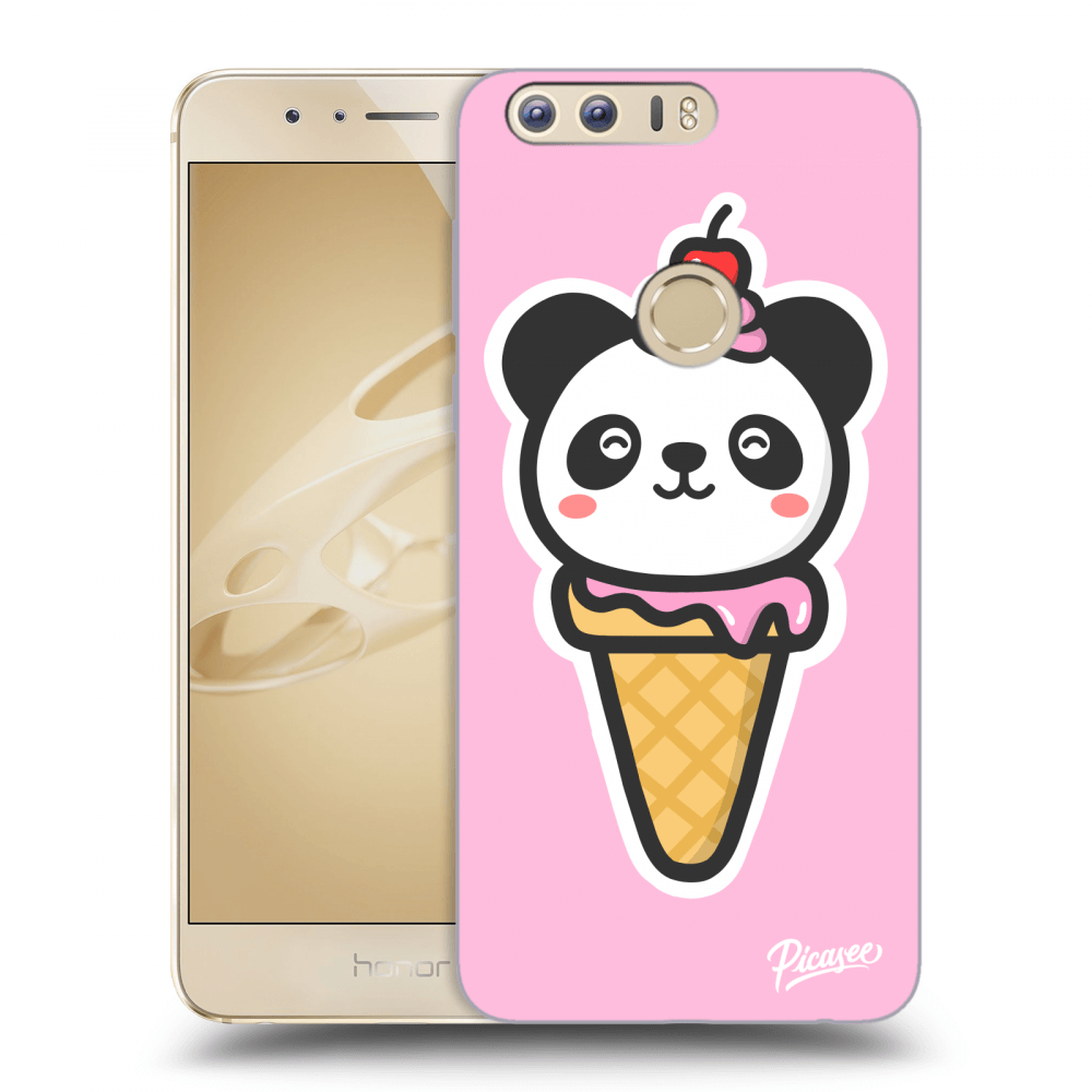 Picasee silikonový průhledný obal pro Honor 8 - Ice Cream Panda