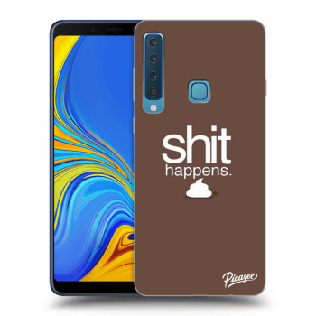 Picasee silikonový průhledný obal pro Samsung Galaxy A9 2018 A920F - Shit happens