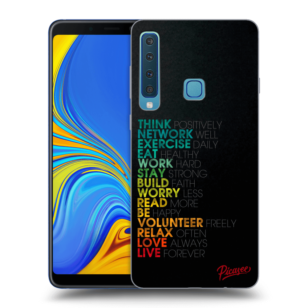 Picasee silikonový černý obal pro Samsung Galaxy A9 2018 A920F - Motto life