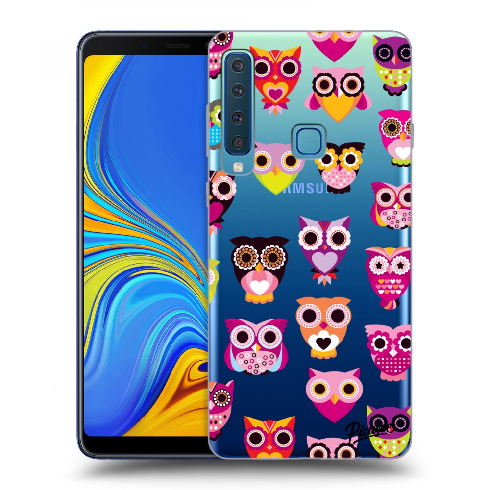 Picasee silikonový průhledný obal pro Samsung Galaxy A9 2018 A920F - Owls