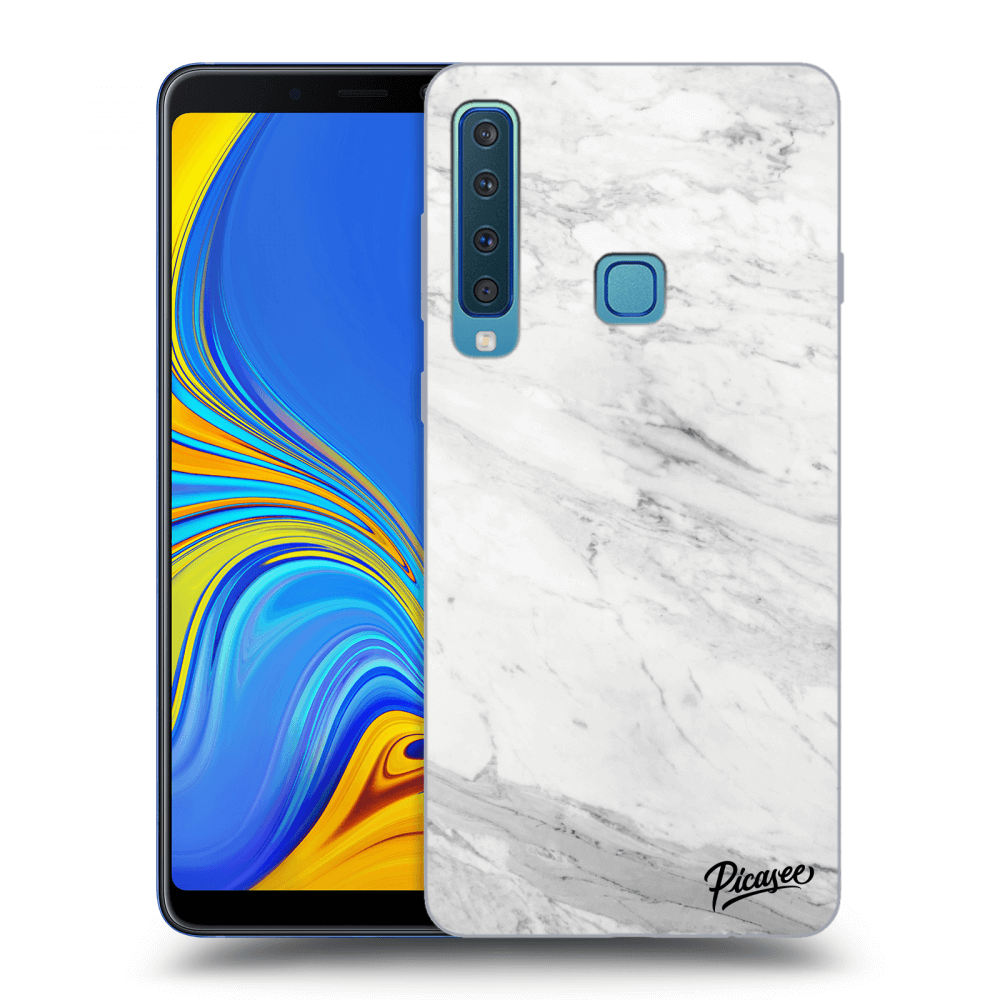 Picasee silikonový černý obal pro Samsung Galaxy A9 2018 A920F - White marble