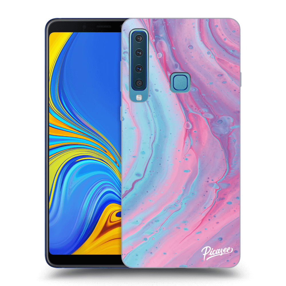 Picasee silikonový černý obal pro Samsung Galaxy A9 2018 A920F - Pink liquid