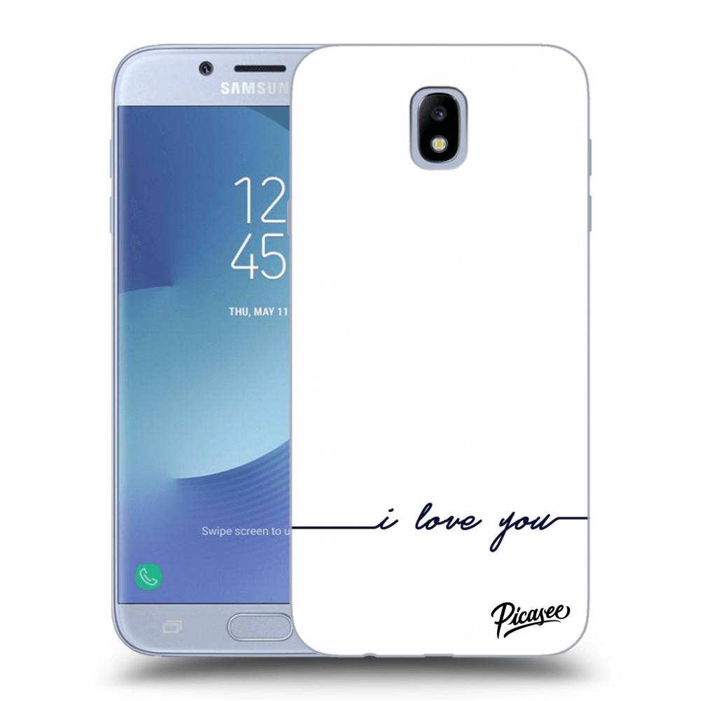 Picasee silikonový průhledný obal pro Samsung Galaxy J7 2017 J730F - I love you