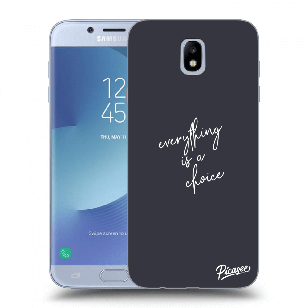 Picasee silikonový průhledný obal pro Samsung Galaxy J7 2017 J730F - Everything is a choice