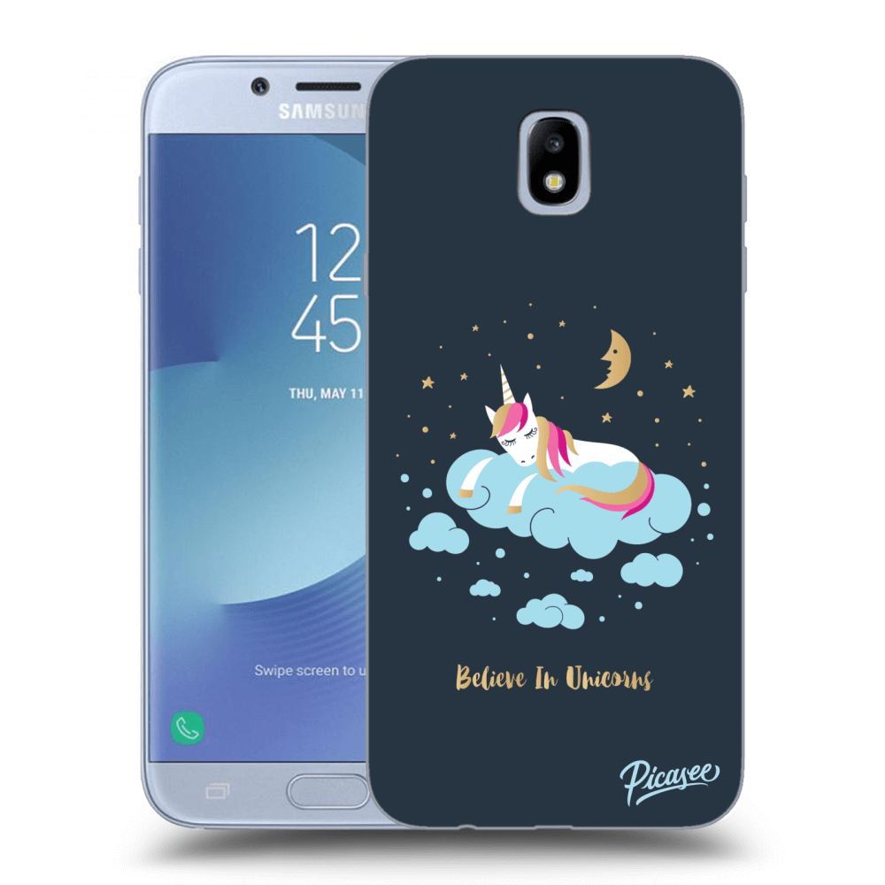 Picasee silikonový průhledný obal pro Samsung Galaxy J7 2017 J730F - Believe In Unicorns