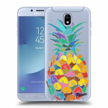 Picasee silikonový průhledný obal pro Samsung Galaxy J7 2017 J730F - Pineapple