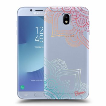 Picasee silikonový průhledný obal pro Samsung Galaxy J7 2017 J730F - Flowers pattern
