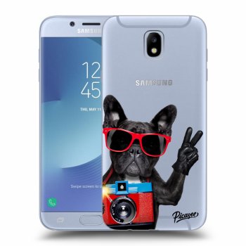 Picasee silikonový průhledný obal pro Samsung Galaxy J7 2017 J730F - French Bulldog