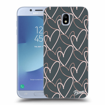 Picasee silikonový průhledný obal pro Samsung Galaxy J7 2017 J730F - Lots of love