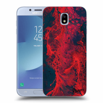 Picasee silikonový průhledný obal pro Samsung Galaxy J7 2017 J730F - Organic red