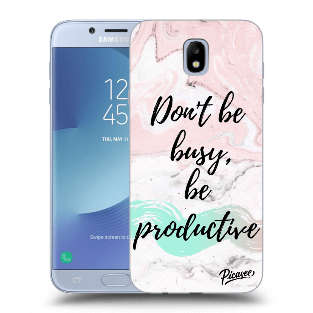 Picasee silikonový průhledný obal pro Samsung Galaxy J7 2017 J730F - Don't be busy, be productive