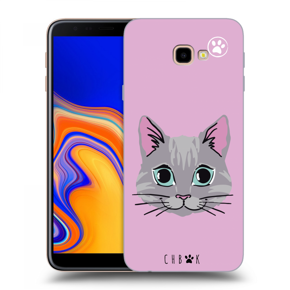 Picasee silikonový průhledný obal pro Samsung Galaxy J4+ J415F - Chybí mi kočky - Růžová