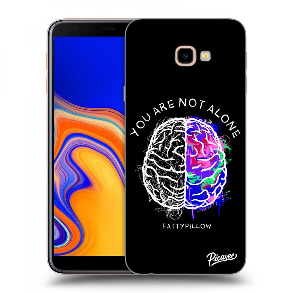 Picasee silikonový průhledný obal pro Samsung Galaxy J4+ J415F - Brain - White
