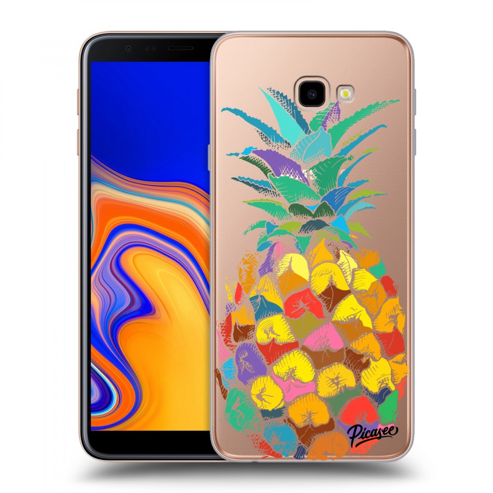 Picasee silikonový průhledný obal pro Samsung Galaxy J4+ J415F - Pineapple