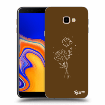 Obal pro Samsung Galaxy J4+ J415F - Brown flowers