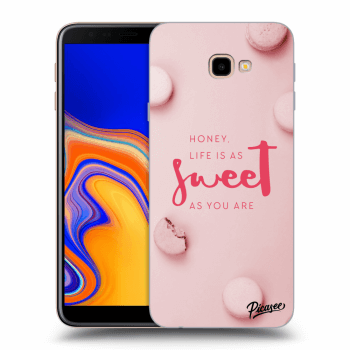 Picasee silikonový průhledný obal pro Samsung Galaxy J4+ J415F - Life is as sweet as you are