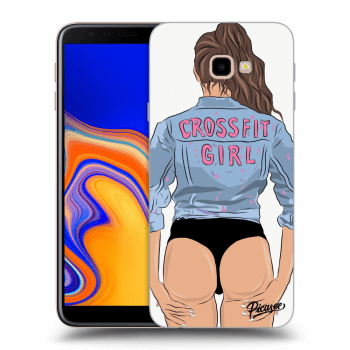 Picasee silikonový průhledný obal pro Samsung Galaxy J4+ J415F - Crossfit girl - nickynellow