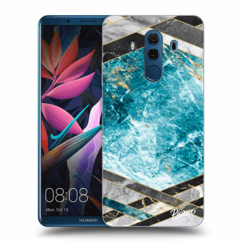 Picasee silikonový průhledný obal pro Huawei Mate 10 Pro - Blue geometry