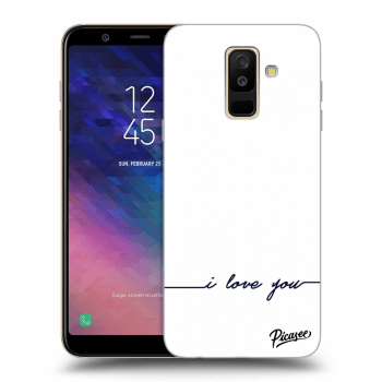 Picasee silikonový průhledný obal pro Samsung Galaxy A6+ A605F - I love you